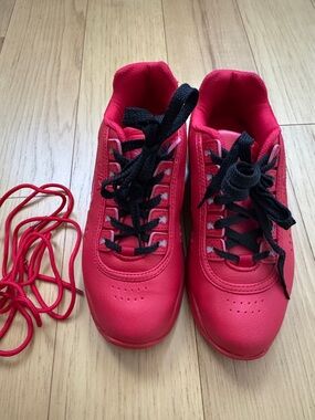 Fila Red Sneakers with Black Laces